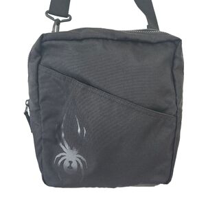 Spyder Crossbody Messenger Bag Black Tablet Travel Case